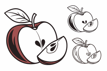 Multistyle Apple Vector – Perfect for Icons and Logos