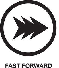 Fast Forward Arrow in a Circle