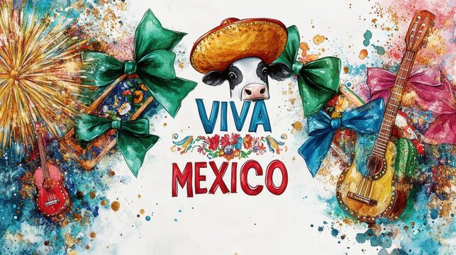 Mexican independence day themed clipart.