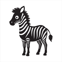 plain zebra vector illustration