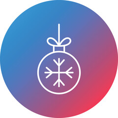 Ornaments Line Gradient Circle Background Icon