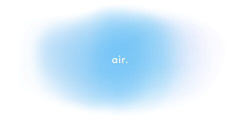 Blurry blue gradient shape. Abstract   light blue clear sky gradient background. Pastel color blurred cloud. Vector soft fresh air backdrop. Blurred fluid cloud shape. Airy gradation bg