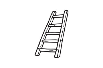 Ladder line art and black color