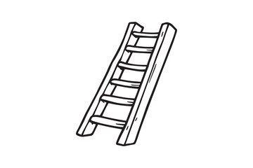 Ladder line art and black color