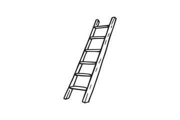Ladder line art and black color