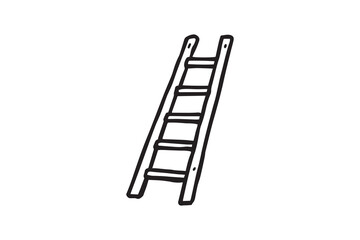 Ladder line art and black color