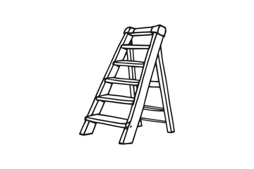 Ladder line art and black color