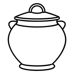 Heritage Pottery Outline Vector Design