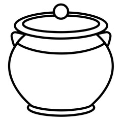 Heritage Pottery Outline Vector Design