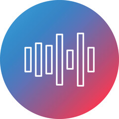 Singing Line Gradient Circle Background Icon