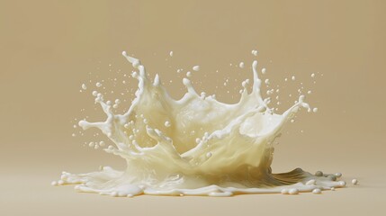 White Milk Splash on isolated background