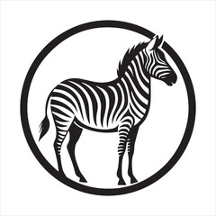 plain zebra vector illustration