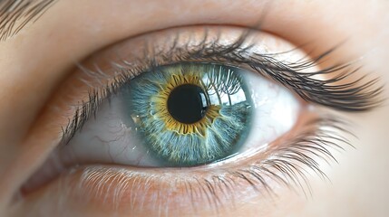 Fototapeta premium Digital artwork of an eye with the pupil replaced by chromatic aberration effects 