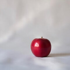 red apple on white background