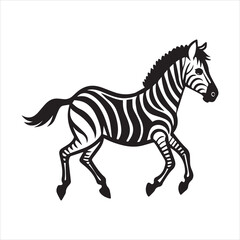 plain zebra vector illustration