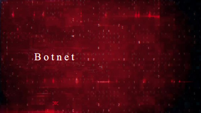 Botnet words in the hacking and cybersecurity