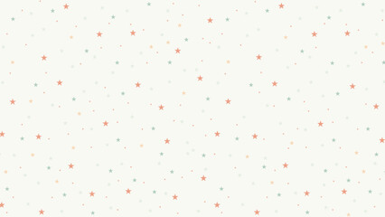 Soft pastel star seamless pattern on cream background. Cute minimalist celestial design for baby shower, kids fabric, wrapping paper, nursery wallpaper, or digital scrapbooking projects.