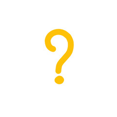question mark symbol in yellow color