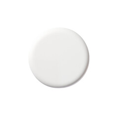 Minimalist round white object against a black background, perfect for use in design projects. isolated on white or transparent png