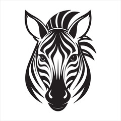 plain zebra vector illustration