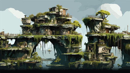 Nature Platform with Vegetation