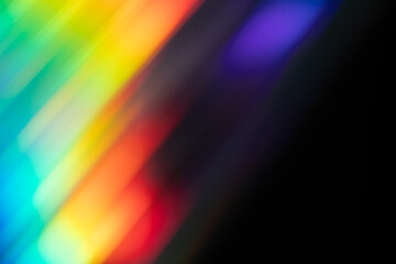 light leak overlay effect with blur rainbow light leaks and bokeh,retro grain noisy film distressed texture light leak flare on black background,retro film overlay