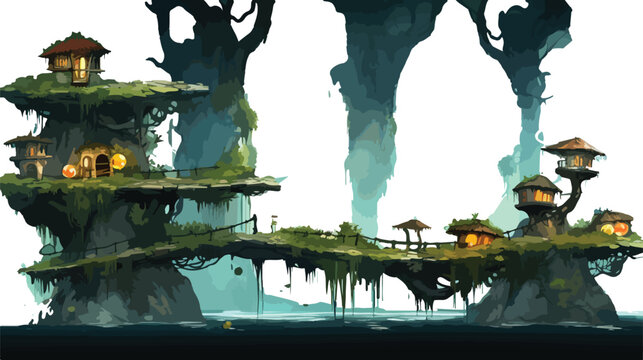 Tree Root Platformer Tile