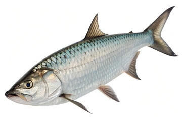 Fototapeta premium A Tarpon fish isolated on a clean white background