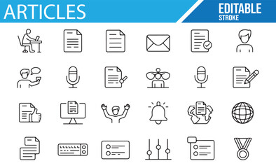 Editable Icons for Articles, Reports, and Editorial Work

