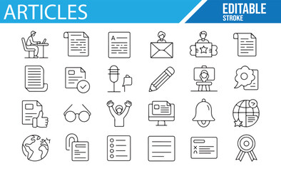 Icons for Writing, Publishing, and Communication Tools