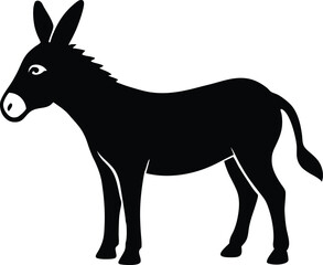 donkey silhouette, donkey silhouette vector illustration 