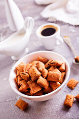 dry breakfast in white bowl