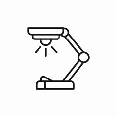 desk light switch icon sign vector