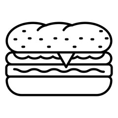 Modern design icon of hotdog burger