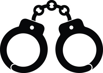 handcuff crime vector illustration, handcuffs icon