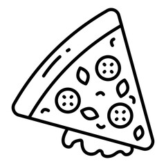 Editable design icon of pizza slice