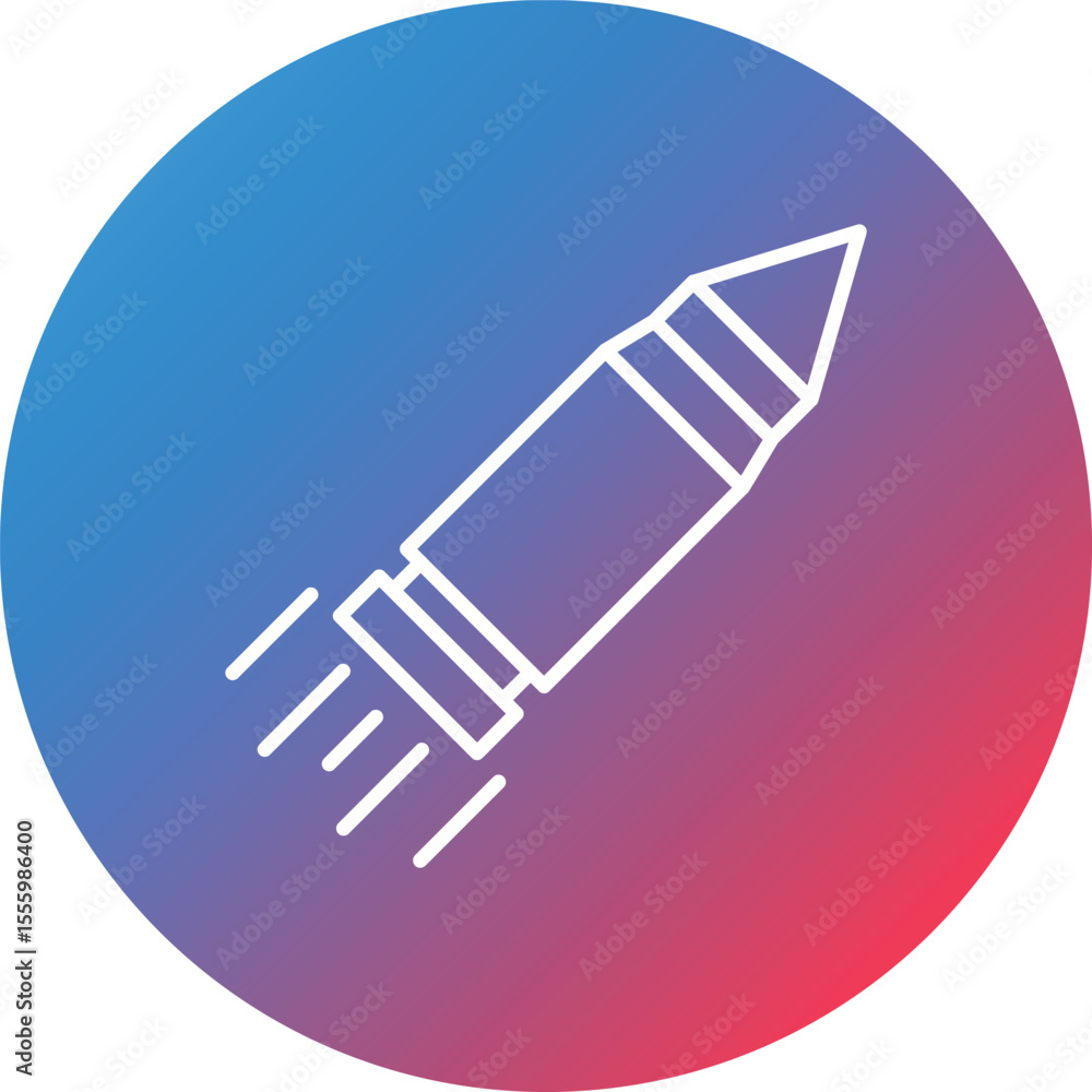 Poster bullet line gradient circle background icon
