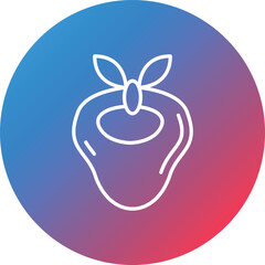 Bandana Line Gradient Circle Background Icon