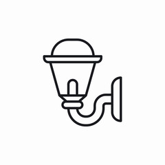 wall light icon sign vector