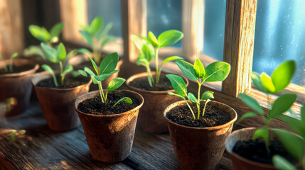 From the window to the garden bed – seedlings in full combat readiness.