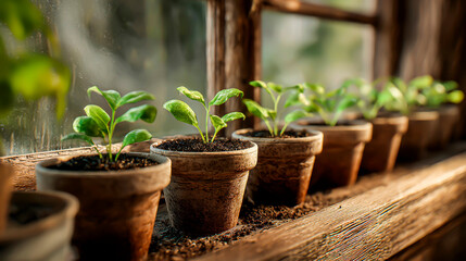 The vegetable garden starts here – seedlings on the windowsill