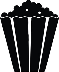 Popcorn icon vector, Popcorn box icon symbol vector illustration
