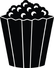 Popcorn icon vector, Popcorn box icon symbol vector illustration