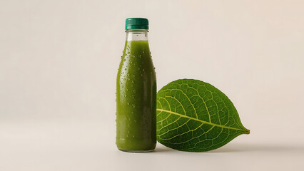 Isolated full transparent glass of green cucumber drink with beverage and cold refreshment