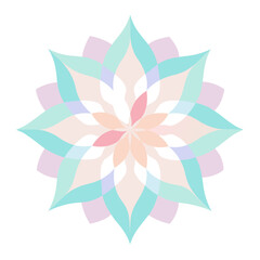 Obraz premium Pastel Watercolor Mandala with Ethereal Glow