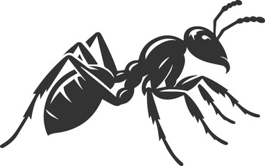 Vector ant silhouette black illustration drawing