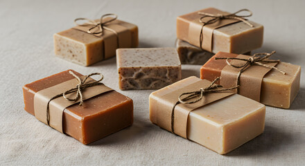 Neatly stacked brown gift boxes in soft shadows, ideal for presenting eco-conscious packaging visuals