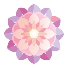 Serene Floral Mandala with Dreamy Transparent Hues