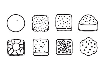 Sponge line art and black color