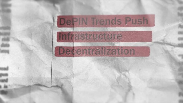 DePIN Trends Push Infrastructure Decentralization Newspaper Style Headline Titles